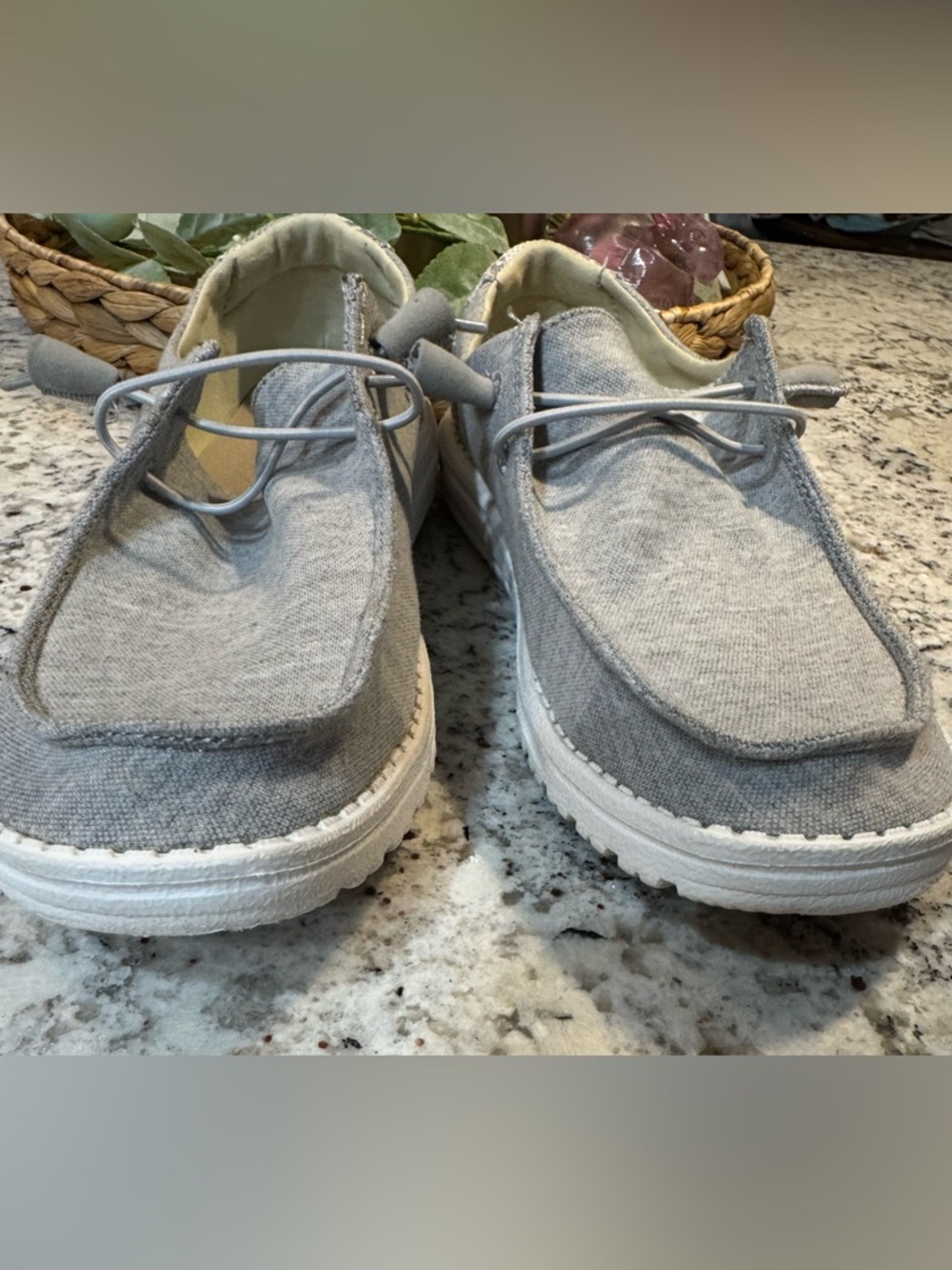 Hey Dude Women’s Wendy Two-Tone Light Gray Casual Slip-On Loafers - Picture 2 of 6